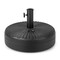 Black HDPE Umbrella Base with Metal Support for 9–10 ft Patio Umbrella